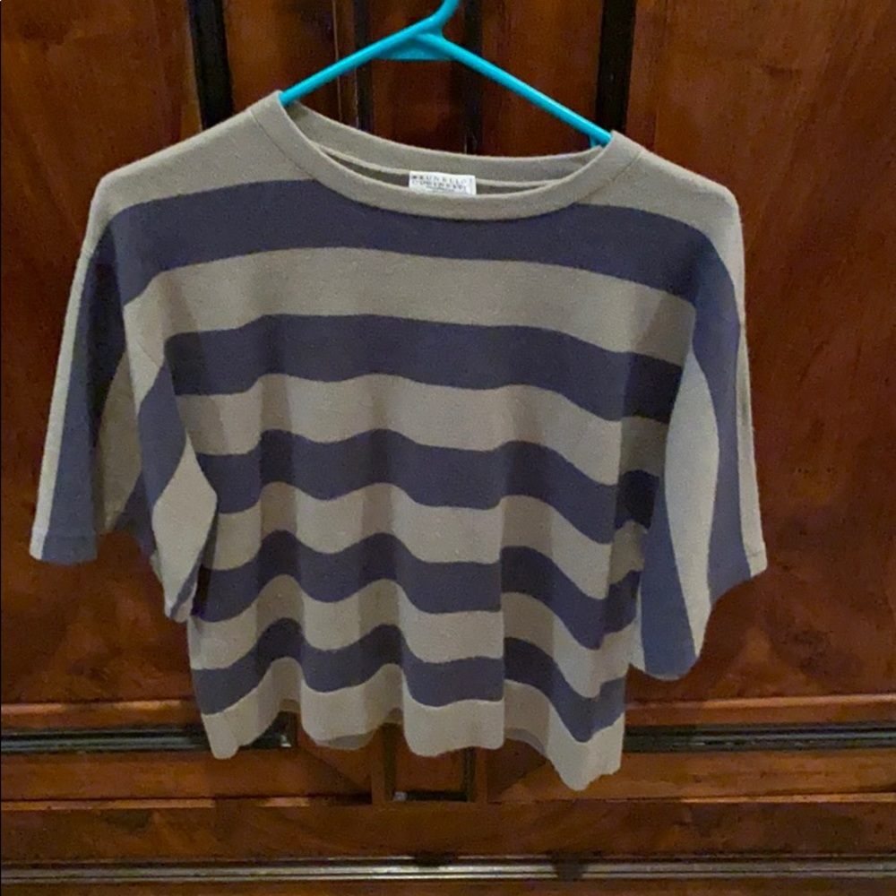Brunello cucinelli size s stripe sweater-good